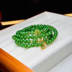 Ngọc bích mix charm bạc mạ